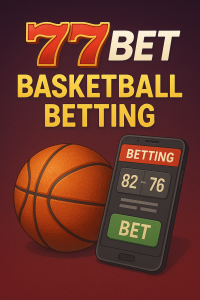 Tela de apostas de basquete no aplicativo 7777BET